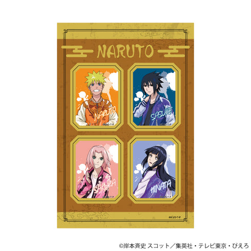 『NARUTO&BORUTO』PETANTシール 01/ナルト&サスケ&サクラ&ヒナタ スカジャンver. (描き下ろしイラスト)